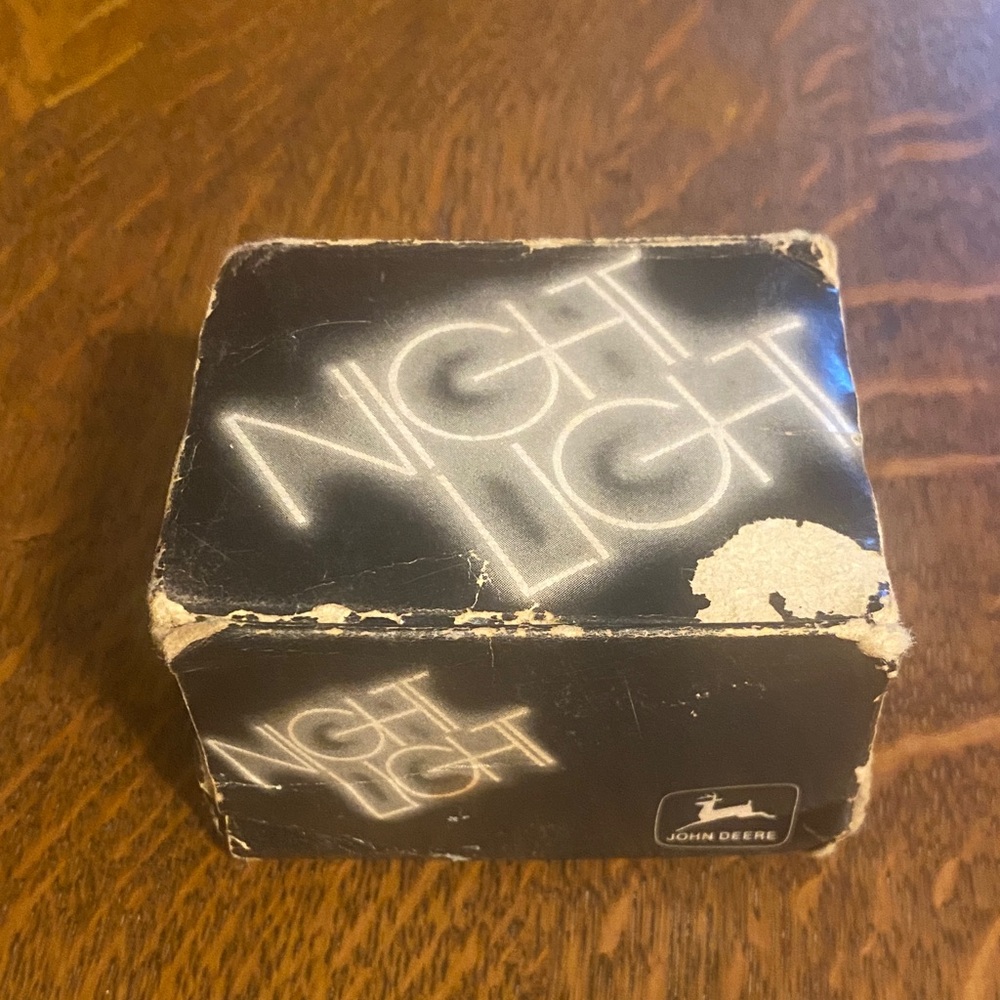 Vintage John Deere Black Night Light Box-works